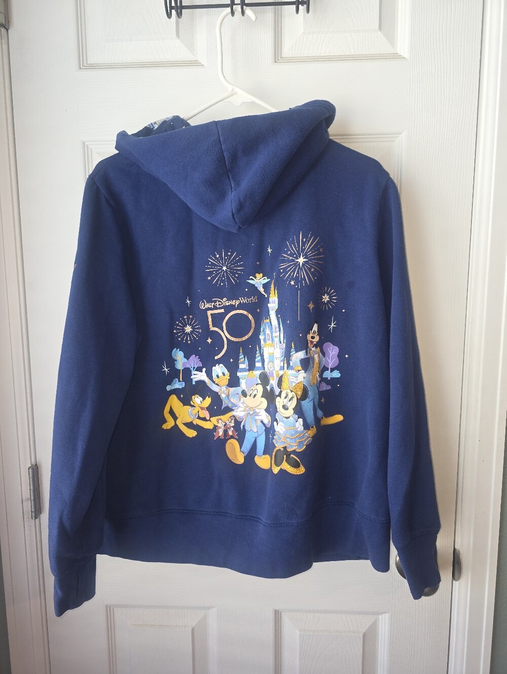 Walt Disney World 50th Anniversary  Zip Up Hoodie W/ Pockets Thumb Holes Size 1X